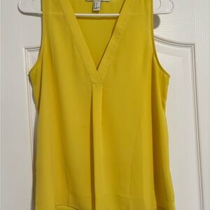 Forever 21 Vibrant Yellow V-Neck Blouse